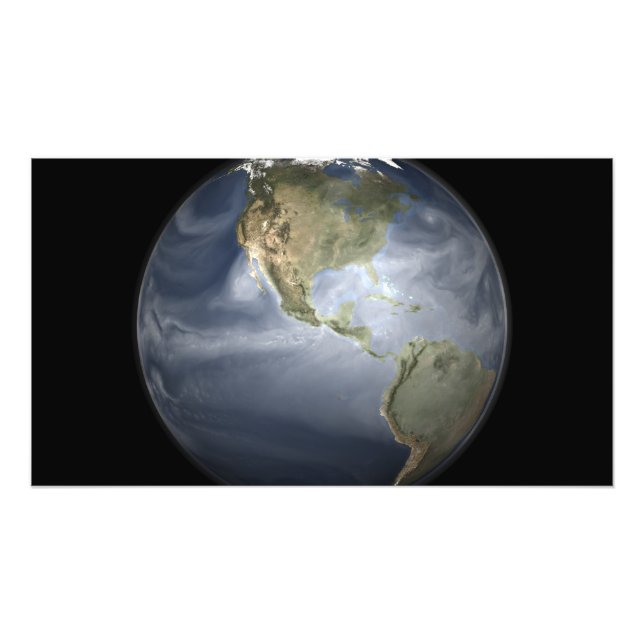 Full Earth view showing water vapor Photo Print (Front)