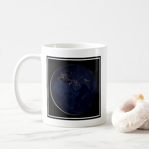 Full Earth With City Lights Coffee Mug