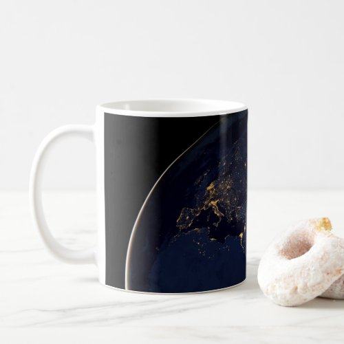 Full Earth With City Lights Coffee Mug