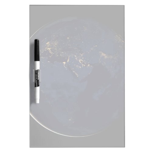 Full Earth With City Lights Dry Erase Board