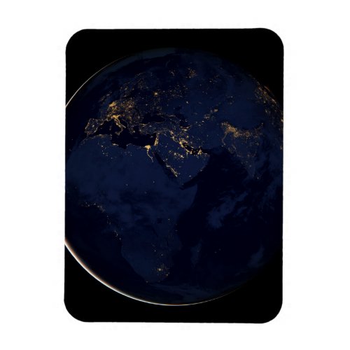 Full Earth With City Lights Magnet