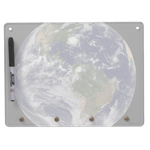 Full Earth With Hurricane Irene On East Coast Dry Erase Board With Keychain Holder