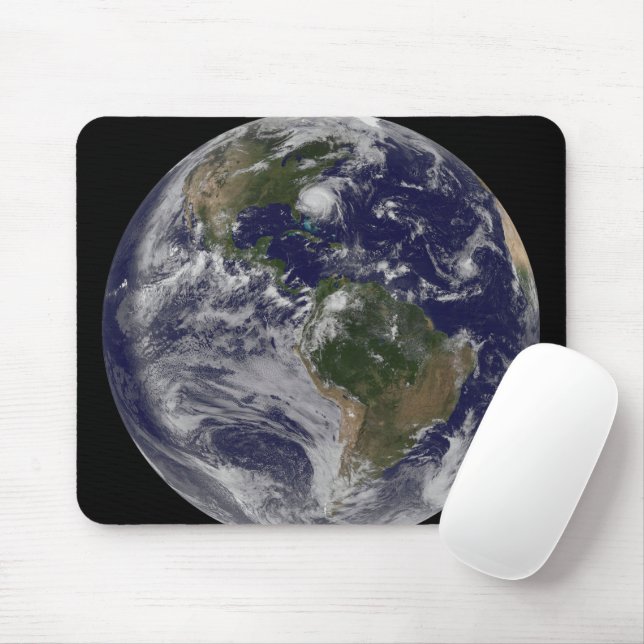 Full Earth With Hurricane Irene On East Coast. Mouse Pad (With Mouse)