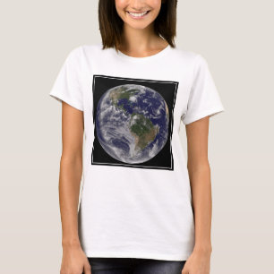 Full Earth With Hurricane Irene On East Coast. T-Shirt