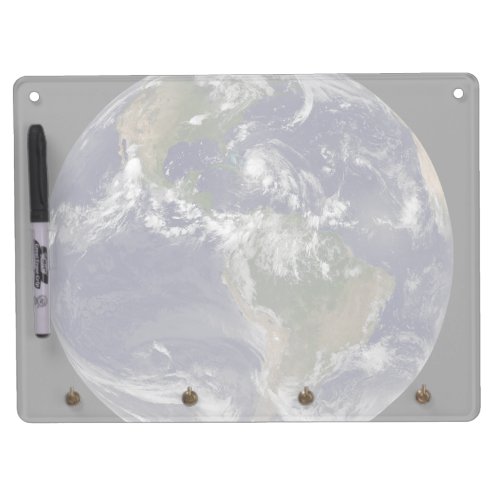 Full Earth With Hurricane Irene Over The Bahamas Dry Erase Board With Keychain Holder