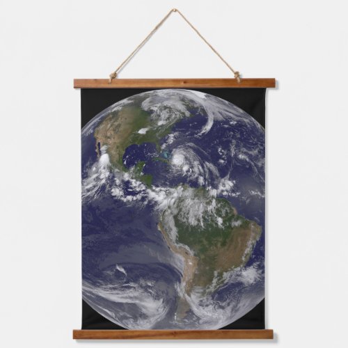 Full Earth With Hurricane Irene Over The Bahamas Hanging Tapestry