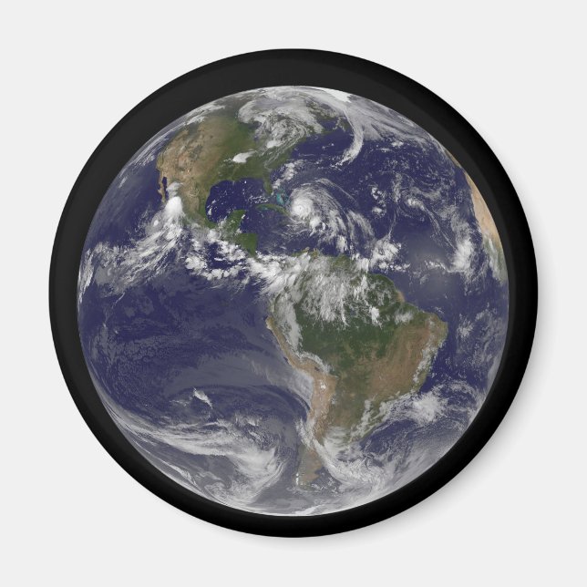 Full Earth With Hurricane Irene Over The Bahamas. Magnet (Front)
