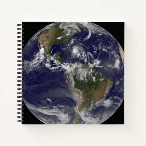 Full Earth With Hurricane Irene Over The Bahamas Notebook