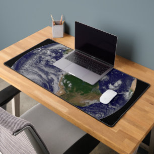 Full Earth With Tropical Storms In The Atlantic Desk Mat
