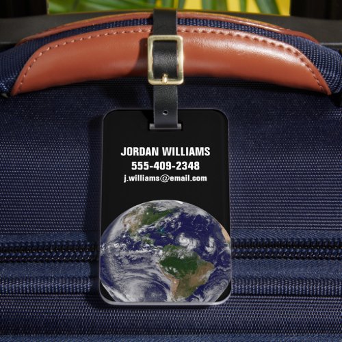Full Earth With Tropical Storms In The Atlantic Luggage Tag