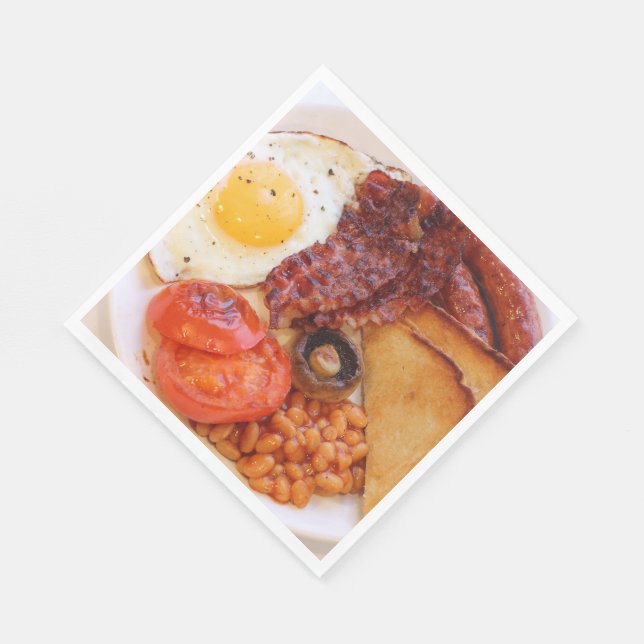 Full English Breakfast Napkin Serviette (Corner)