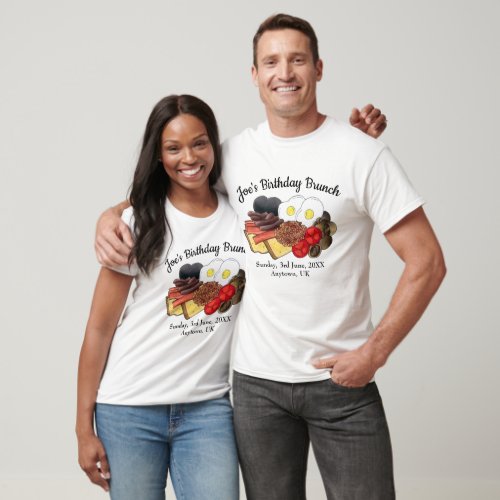 Full English Breakfast UK British Birthday Brunch  T_Shirt