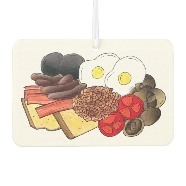 Full English Breakfast UK British Food Cuisine Air Freshener (Front)