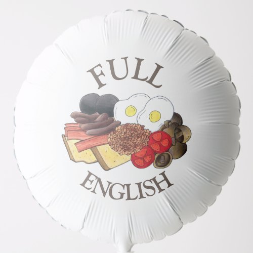 Full English Breakfast UK British Food Cuisine Balloon