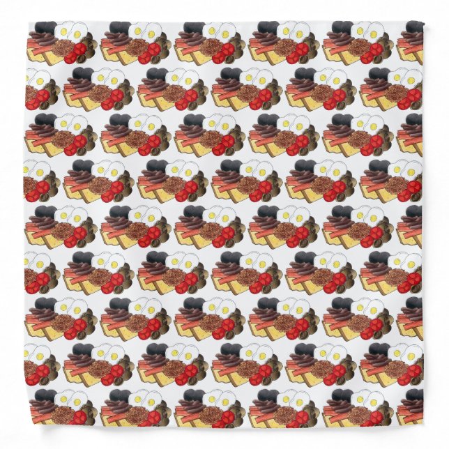Full English Breakfast UK British Food Cuisine Bandana (Front)