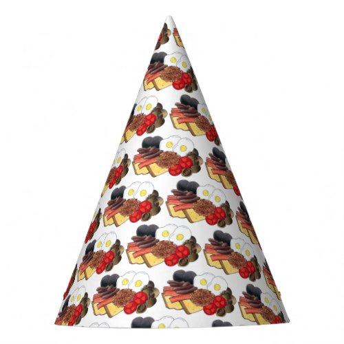 Full English Breakfast UK British Food Cuisine Party Hat