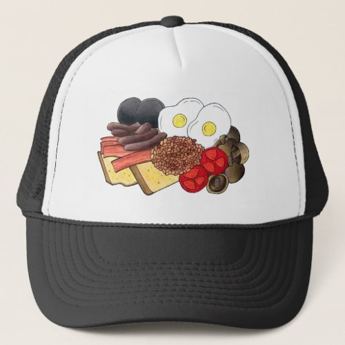 Full English Breakfast UK British Food Cuisine Trucker Hat