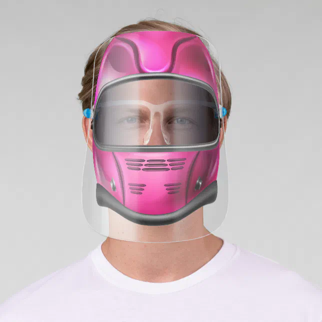 Full Face Hot Pink Motorcycle Helmet Face Shield | Zazzle