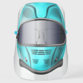 Full Face Teal Motorcycle Helmet Shield (Front)