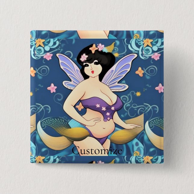 Full-figure Fairy Goddess Thunder_Cove  Button (Front)