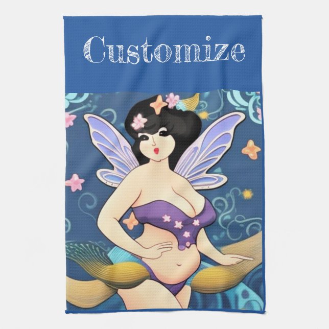 Full-figure Fairy Goddess Thunder_Cove Kitchen Towel (Vertical)