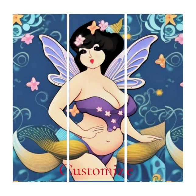 Full-figure Fairy Goddess Thunder_Cove  Triptych (Front)