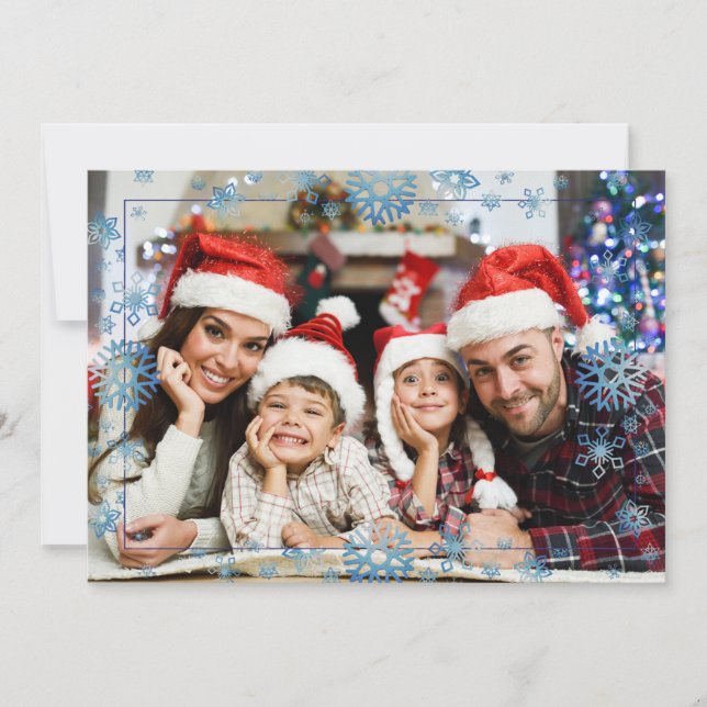 Full Front Photo Text on Back Christmas Photo Holiday Card (Front)