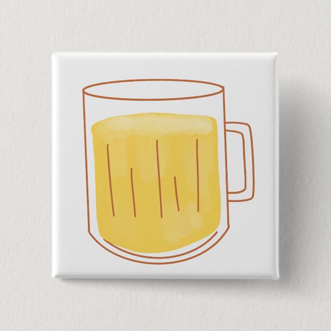 Full Glass Beer Button (Front)