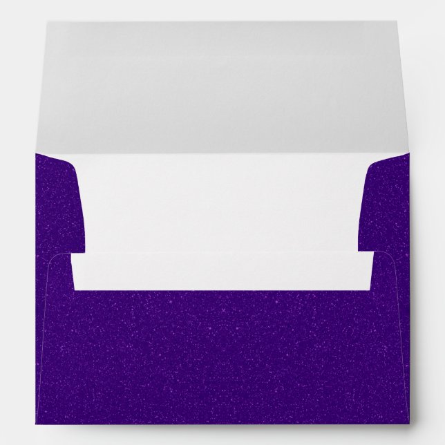 Full Glitter Lined Purple Envelope – Customizable (Back (Bottom))