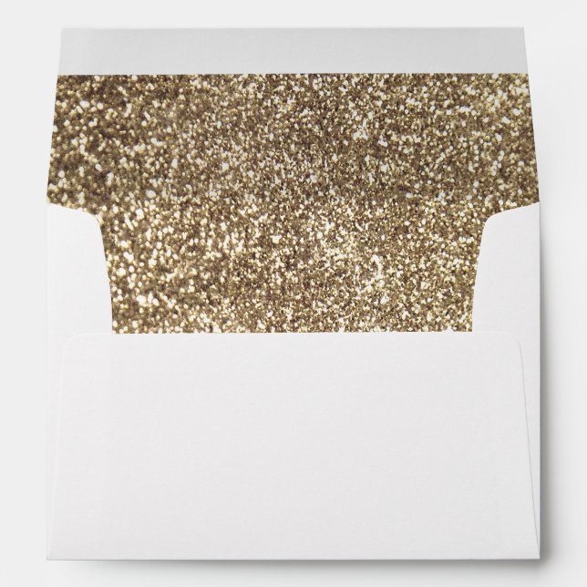 Full Gold Glitter Inside Elegant Envelope (Back (Bottom))