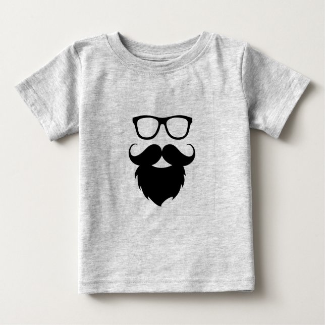 Full Grown Funny Beard Man Baby T-Shirt (Front)