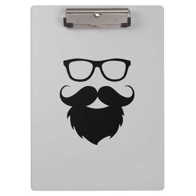 Full Grown Funny Beard Man Clipboard (Front)