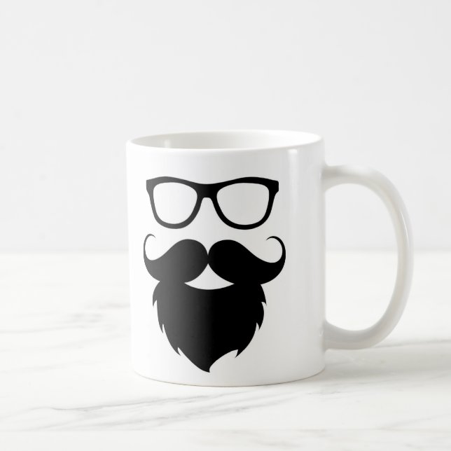 Full Grown Funny Beard Man Coffee Mug (Right)
