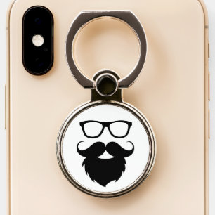 Full Grown Funny Beard Man Phone Ring Stand