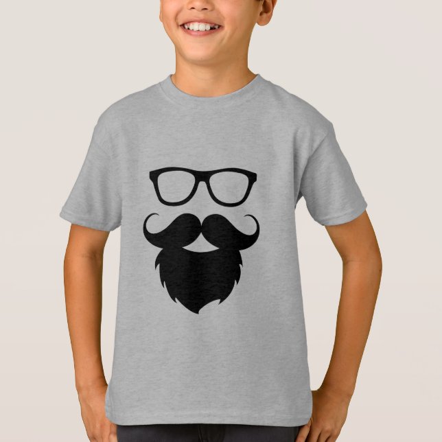 Full Grown Funny Beard Man T-Shirt (Front)
