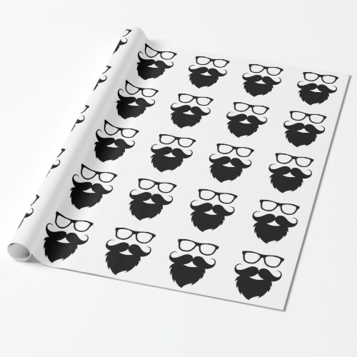 Full Grown Funny Beard Man Wrapping Paper