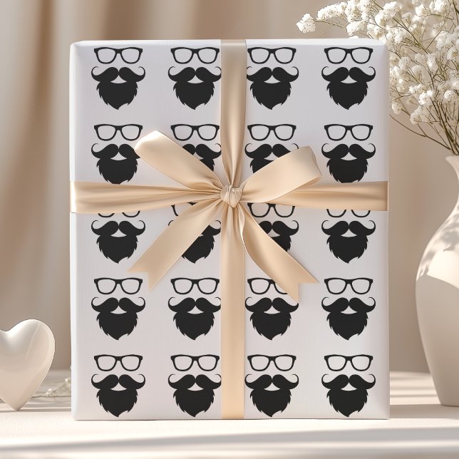 Full Grown Funny Beard Man Wrapping Paper (Creator Uploaded)