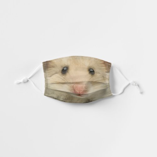 Full Hamster Face Close Up  Kids Cloth Face Mask