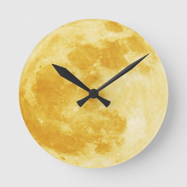 Full Harvest Moon Astronomy Wall Clock (Front)