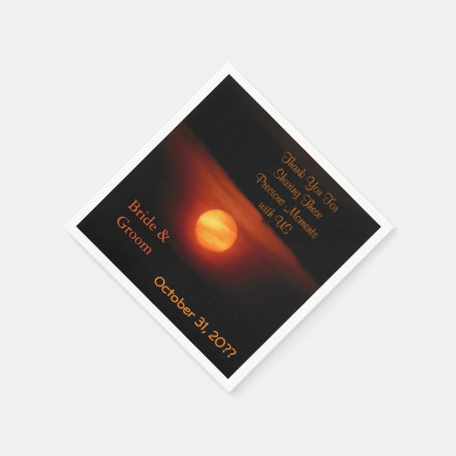 Full Harvest Moon Wedding Napkins