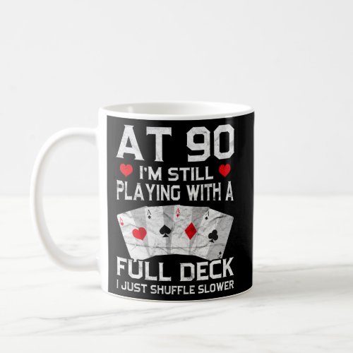 Full House Card Hand 90Th 90 Cards Coffee Mug