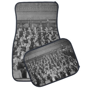 FULL HOUSEaudience, vintage, theater, crowd, peopl Car Floor Mat