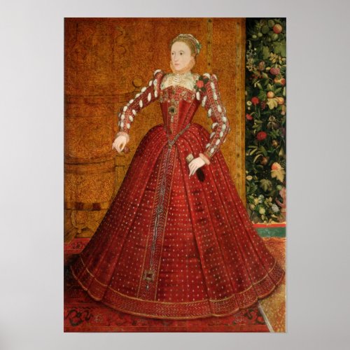 Full_length portrait of Queen Elizabeth I Poster