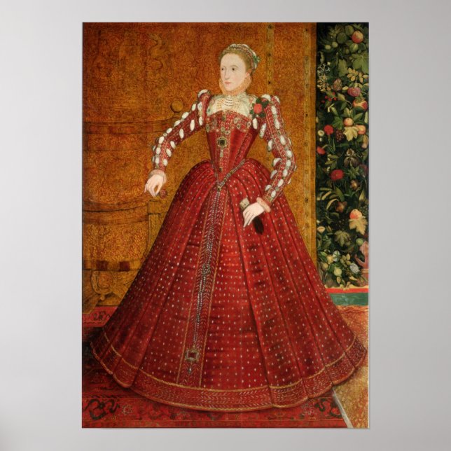 Full-length portrait of Queen Elizabeth I Poster (Front)