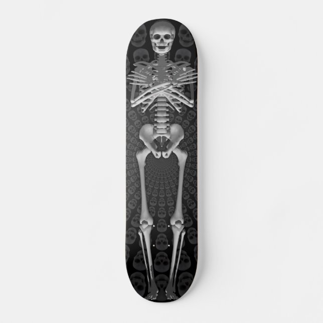 Full Length Skeleton: Custom Skateboard Deck (Front)