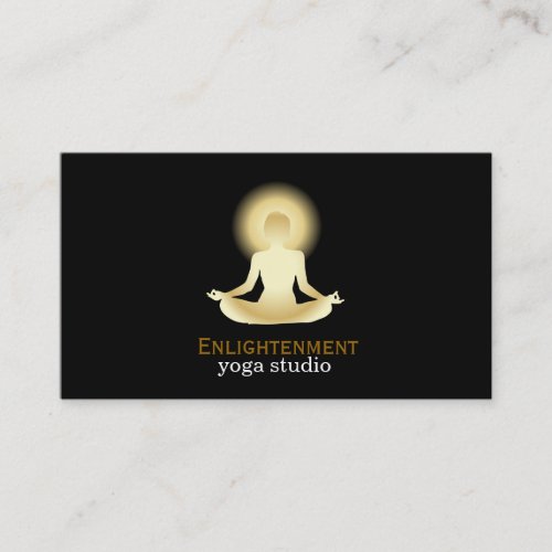 Full Lotus Enlightenment black background Business Card