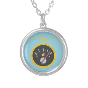 full love silver plated necklace