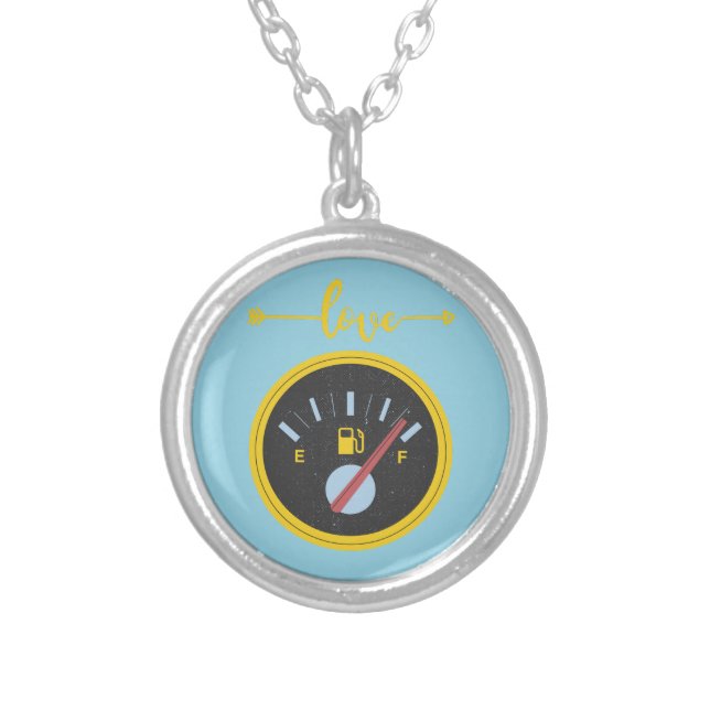 full love silver plated necklace (Front)