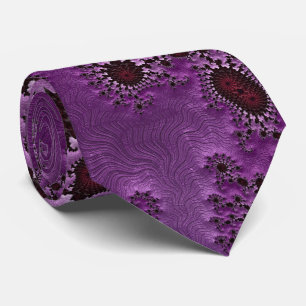 Full mandelbrot set Apollonian sphere magenta Neck Tie