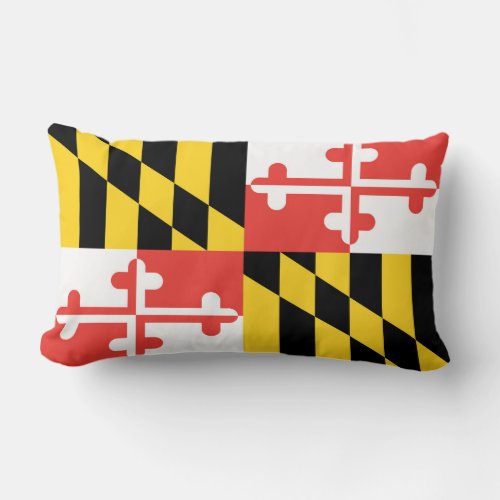 Full Maryland Flag Throw Pillow